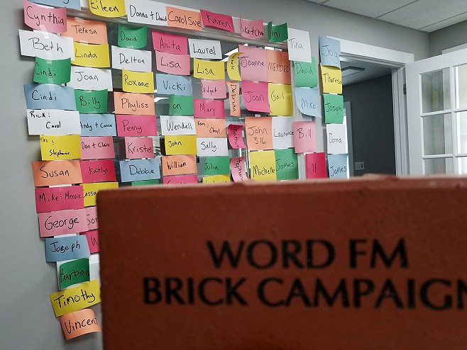 Brick Campaign studio window 